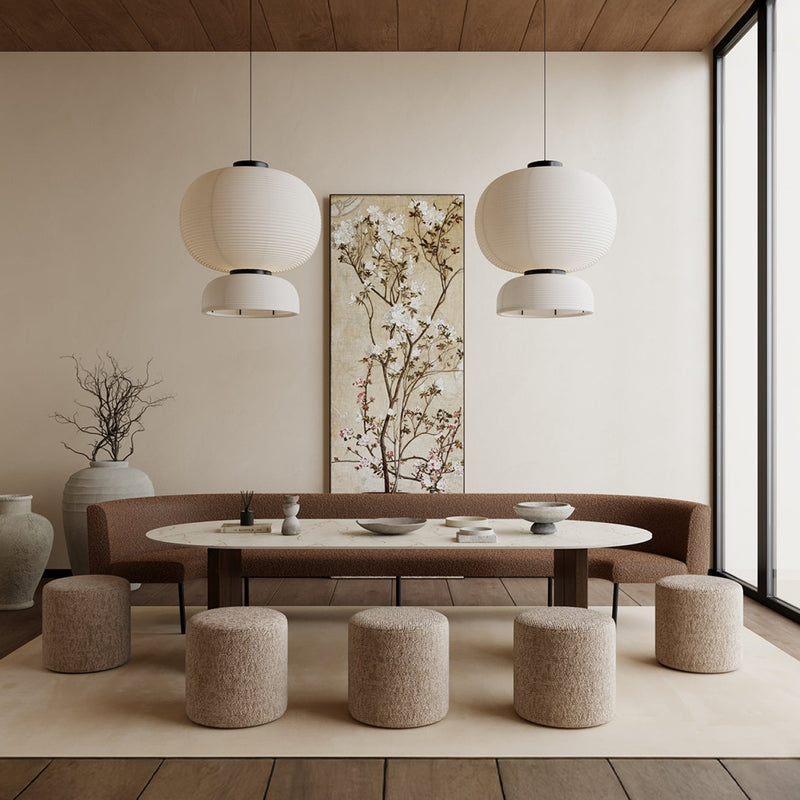 Keramiek eettafel Canala Roma - Plat ovaal - Blok poot walnut brown 2x
